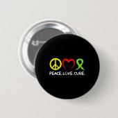 Lymphomen Bewusstsein Frieden Liebe Heilung Button (Vorne & Hinten)