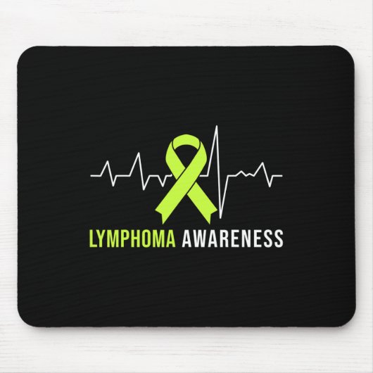 Lymphomen Bewusstsein Herzschlag Mousepad (Vorne)
