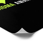 Lymphomen Bewusstsein Herzschlag Poster (Ecke)