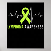 Lymphomen Bewusstsein Herzschlag Poster (Vorne)
