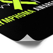 Lymphomen Bewusstsein Herzschlag Poster (Ecke)