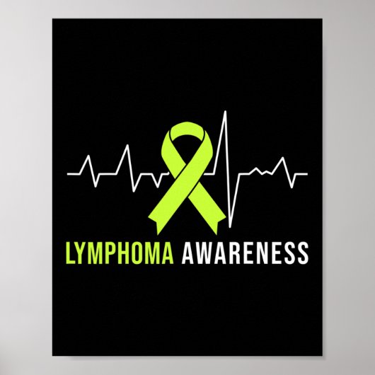 Lymphomen Bewusstsein Herzschlag Poster (Vorne)