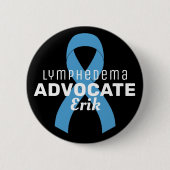 Lymphoödem Advocate Ribbon Black Button (Vorderseite)