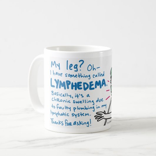 Lymphsplaining Tasse - kurze Antwort (Vorderseite Links)