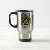 Lynch-Familien-Wappen auf einer Reise-Tasse Reisebecher (Links)