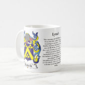 Lynch-Familien-Wappen Tasse (Vorderseite Links)