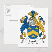 Lynch Familienwappen Postkarte (Vorne/Hinten)