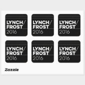 LYNCH/FROST 2016 Quadrat Quadratischer Aufkleber (Blatt)
