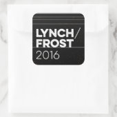 LYNCH/FROST 2016 Quadrat Quadratischer Aufkleber (Tasche)