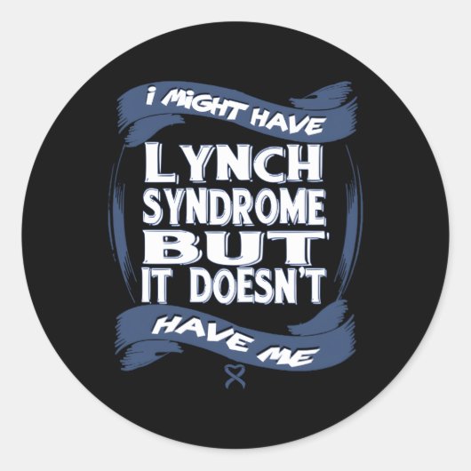 Lynch-Syndrom Runder Aufkleber (Vorderseite)