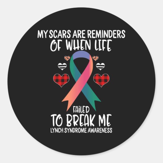 Lynch Syndrome Awareness Warrior Ncars Erinnerunge Runder Aufkleber (Vorderseite)