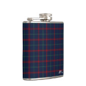 Lynch Tartan Monogram Navy Blue Kariert Flachmann (Rechts)