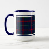 Lynch Tartan Pattern Navy Blue Irish Kariert Tasse (Links)