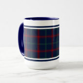 Lynch Tartan Pattern Navy Blue Irish Kariert Tasse (Vorderseite Links)
