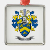 Lynch-Wappen Silbernes Ornament (Vorne)
