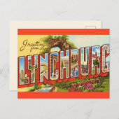 Lynchburg VA Greeting Postcard Postkarte (Vorne/Hinten)
