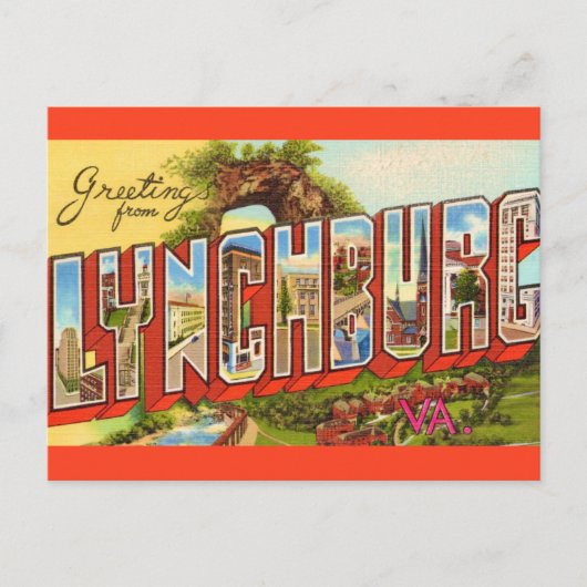 Lynchburg VA Greeting Postcard Postkarte (Vorderseite)