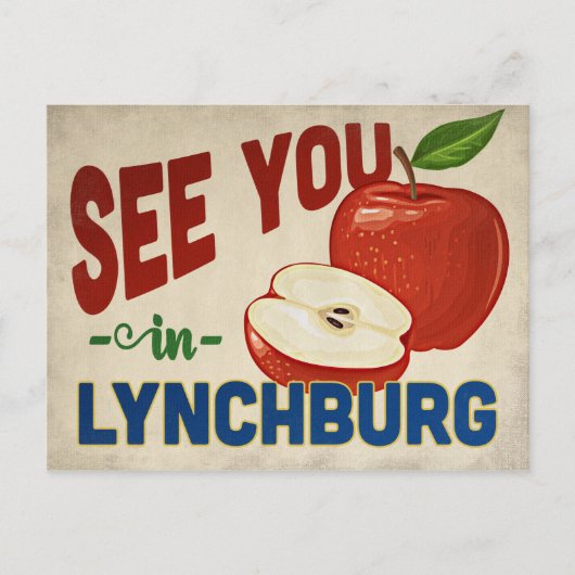 Lynchburg Virginia Apple - Vintage Travel Postkarte (Vorderseite)