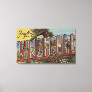 Lynchburg, Virginia - große Buchstabe-Szenen Leinwanddruck