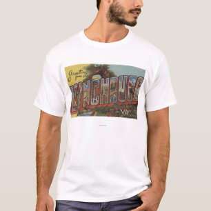 Lynchburg, Virginia - große Buchstabe-Szenen T-Shirt
