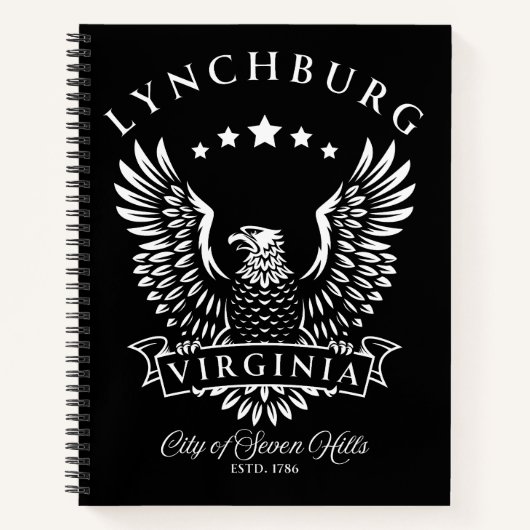 Lynchburg Virginia Vintag Eagle Notizblock (Vorderseite)