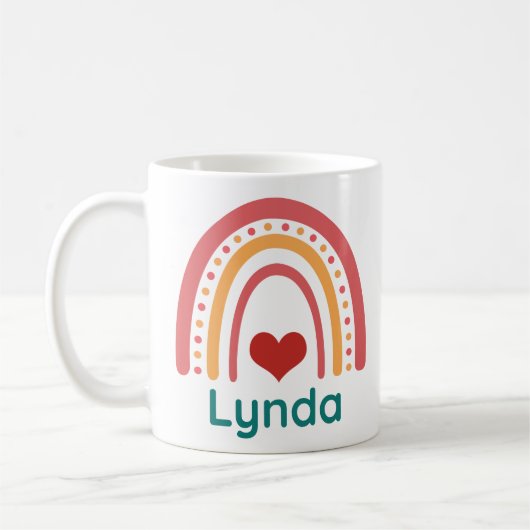 Lynda Vintag Boho Rainbow Kaffeetasse (Links)