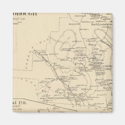 Lyndeborough, Hillsborough Co Magnet (Vorne)