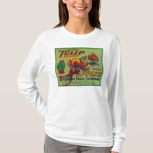 Lynden, WashingtonTulip Apple Kisten-Aufkleber T-Shirt (Vorderseite)