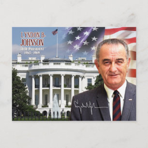 Lyndon B. Johnson - 36. Präsident der USA Postkarte