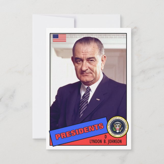 Lyndon B. Johnson Baseball Card (Vorderseite)