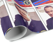 Lyndon B. Johnson Baseball Card Geschenkpapier (Rolleneckpunkt)