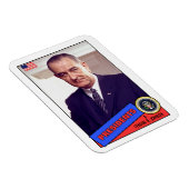 Lyndon B. Johnson Baseball Card Magnet (Rechte Seite)