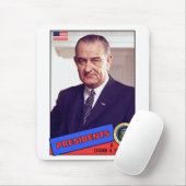 Lyndon B. Johnson Baseball Card Mousepad (Mit Mouse)