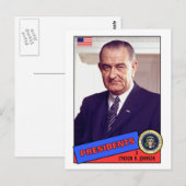 Lyndon B. Johnson Baseball Card Postkarte (Vorne/Hinten)