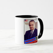 Lyndon B. Johnson Baseball Card Tasse (VorderseiteRechts)