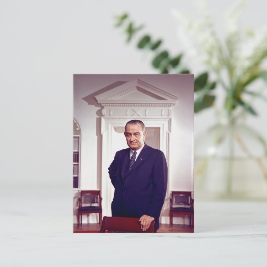 Lyndon B Johnson Postkarte (Stehend Vorderseite)