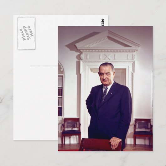 Lyndon B Johnson Postkarte (Vorne/Hinten)