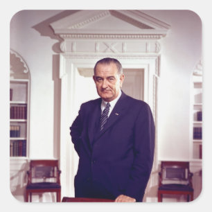 Lyndon B Johnson Quadratischer Aufkleber