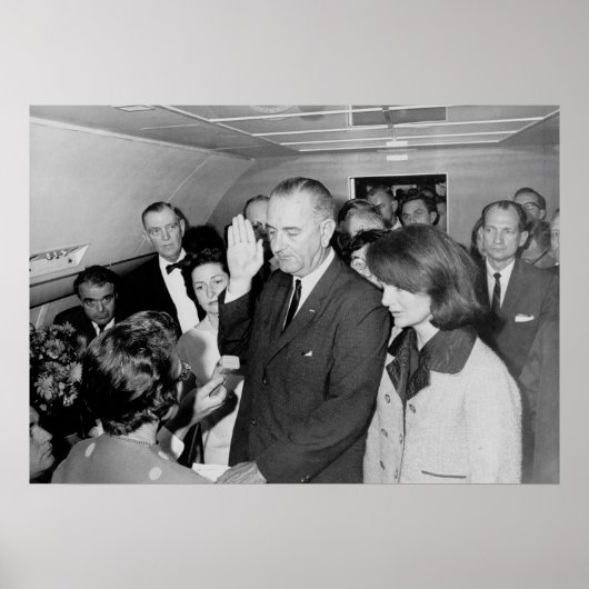 Lyndon B. Johnson übernimmt den Amtseid Poster (Vorne)