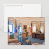 Lyndon Baines Johnson Oval Office Replikat Postkarte (Vorne/Hinten)