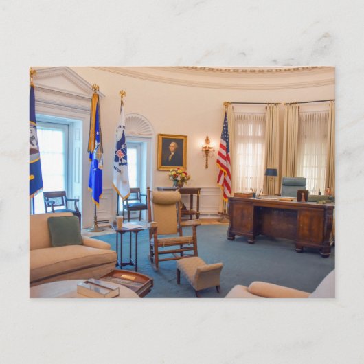Lyndon Baines Johnson Oval Office Replikat Postkarte (Vorderseite)