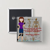 Lyndon Ehlers Danlos Syndrom-Bewusstseinsknopf Button (Vorne & Hinten)