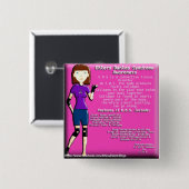 Lyndon Ehlers Danlos Syndrom-Bewusstseinsknopf Button (Vorne & Hinten)