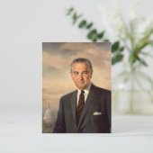 Lyndon Johnson Offiziell Portrait Postkarte (Stehend Vorderseite)