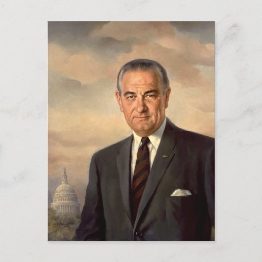 Lyndon Johnson Offiziell Portrait Postkarte (Vorderseite)