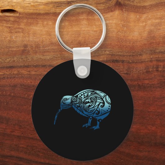 Lynesia Maori Kiwi Bird Ocean Blue New Zealand Schlüsselanhänger (Vorderseite)