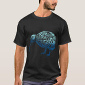 Lynesia Maori Kiwi Bird Ocean Blue New Zealand T-Shirt (Vorderseite)