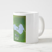 Lyngby Lake Denmark Karte Jumbo-Tasse (Vorderseite Rechts)