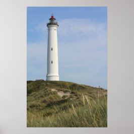 Lyngvig Fyr, Lighthouse, Ringkobing, Dänemark Poster