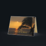 Lynn Hawaiian Happy Birthday Tropical Sunset Karte<br><div class="desc">A beautiful tropical sunset! You can change the text and name to personalize this card.</div>
